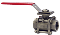 Series WE02 3-Piece NPT Stainless Steel Ball Valve